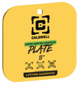 Caldwell Ar500 5" Gong Target - 1/4" Rimfire/handgun Steel Ylw