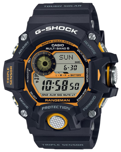 Gshock/vlc Distribution Gshock Gw9400y1  Tactical Rangeman Solar Blk/yel