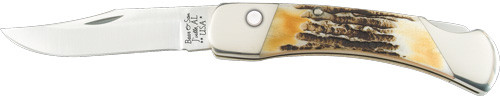 Bear & Son India Stag Bone  Auto 3.75" Plain Edge Usa