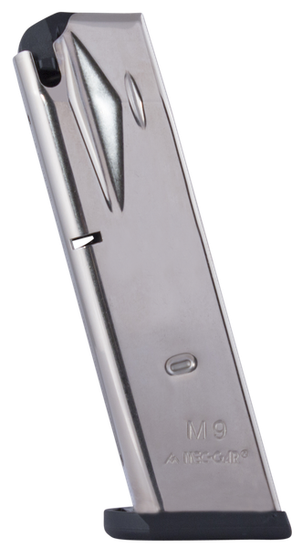 Mecgar Magazine Beretta 92fs  9mm Luger 15rd Nickel