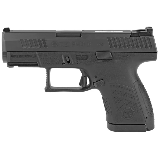 CZ 91560 P 10 S 9mm Luger 3.50" 12+1 Black Steel Slide Interchangeable Backstrap Grip Reversible Mag Release