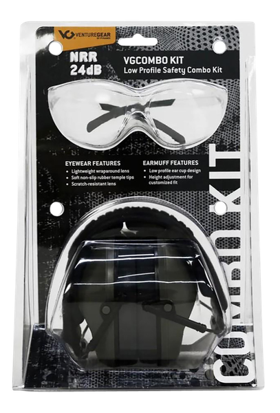 Pyramex Lowprofile Combo Kit Pyra Vgcombo110  Clr Glass/muff Gry