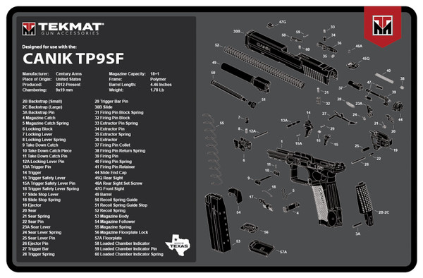 Beck Tek Llc (tekmat) Canik Tp9sf Tekmat Tekr17caniktp9sf Hg Mat