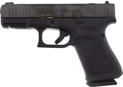 GLOCK G19 Gen 5 9MM, 4.02in. Barrel, 10rd, Front Serrations, Ameriglo Ultimate Carry Sights, Austrian - Black [MPN: PA195S301UC]