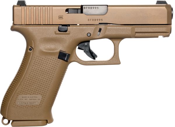 GLOCK G19 X 9MM, 4.02in. Barrel, 17rd, Austrian - Coyote Tan [MPN: G19X17AUT]