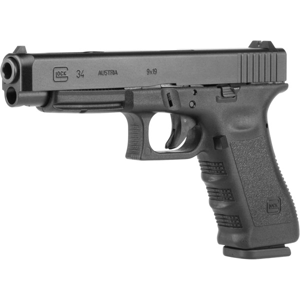 GLOCK G34 Gen 3 9MM, 5.31in. Barrel, 10rd, 4.5lb Trigger, Adjustable Sight, Austrian - Black [MPN: PI3430101]