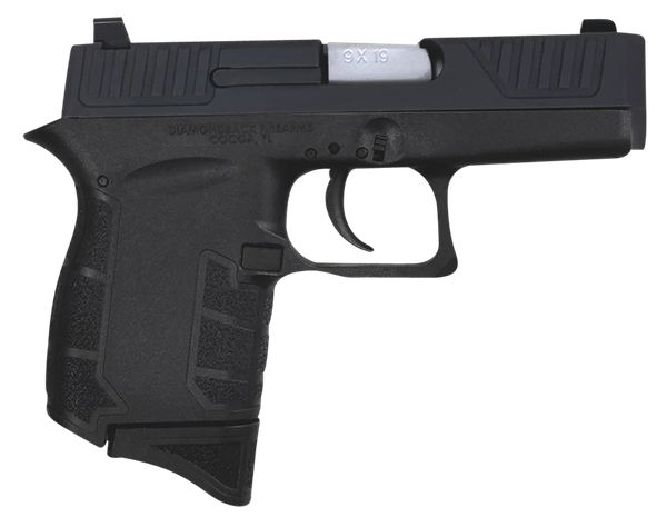 Diamondback DB9 G4 9mm Luger 3.10" 6+1 Black Black Stainless Steel Slide Black Polymer Grip DB0200P001