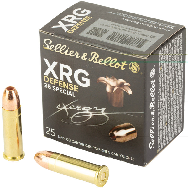 Sellier & Bellot XRG Defense .38 SPECIAL, 110gr, HP [MPN: SB38XA] - 25 rounds