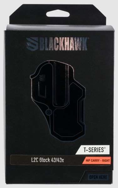 Blackhawk T-series, Bhwk 410776bkr T-series L2c Glock 43 Rh