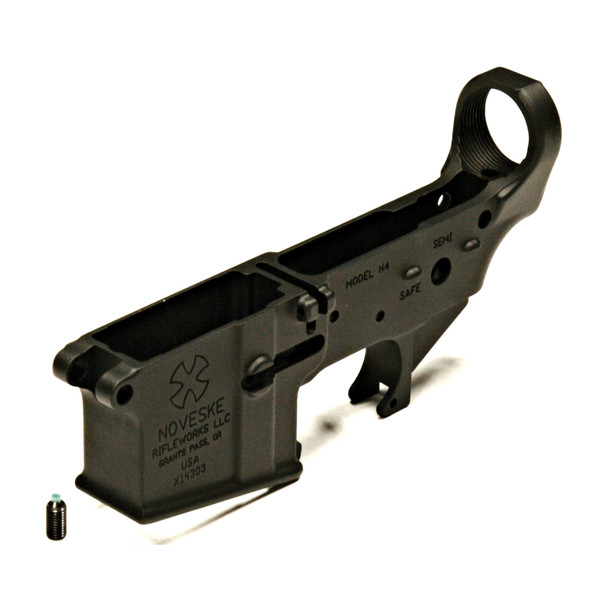 Noveske, N4 Stripped Lower Receiver, Gen 1, Semi-automatic, 223 Rem/556NATO, Black Finish, Includes Set Screw