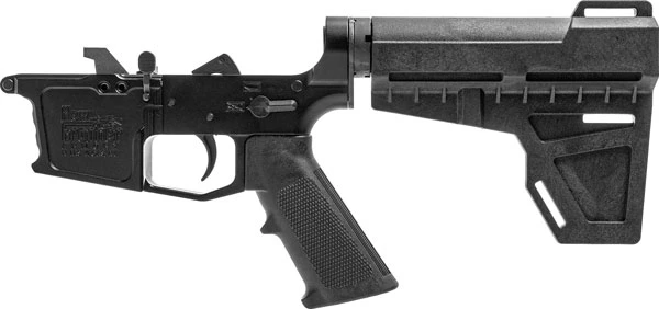 New Frontier C-9 Lower Recvr - 9/40 Pistol Complete Billet Bk