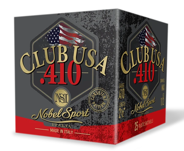 Nobel/Eurosports Club USA .410 BORE, 2-1/2in. 1/2oz. #8 Shot [MPN: ANS4128] - 25 rounds
