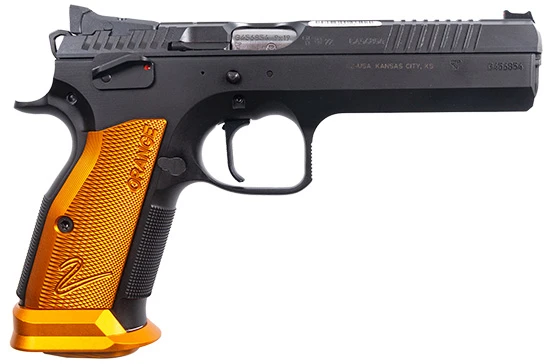 Cz Ts2 Sa 9mm Fs 20shot  Black Polycoat Orange Grip