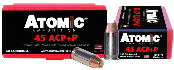 Atomic Ammunition Match .45 ACP +P, 230gr, HP - 50 rounds