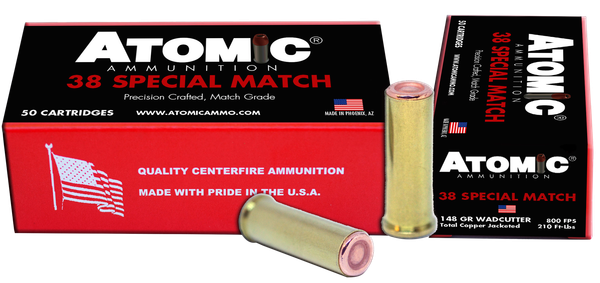 Atomic Ammunition Match .38 SPECIAL, 148gr, HBWC TCP - 50 rounds