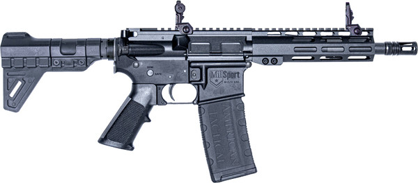 Ati Milsport Pistol 300aac 30rd 8.5" M lok Black W/ Blade