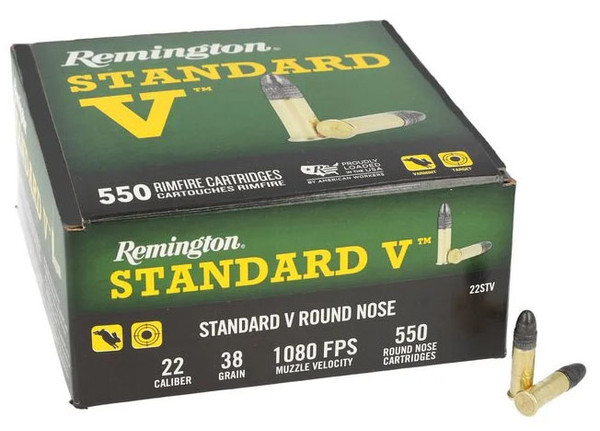 REMINGTON Standard V .22 LR, 38gr, LRN [MPN: R20988] - 550 rounds