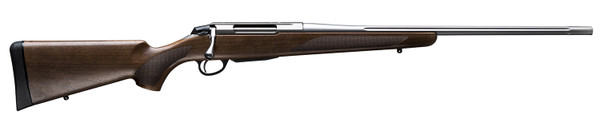 Tikka T3x Hunter Full Size 6.5x55 Swedish 3+1 22.40" Matte Stainless Fluted Threaded Barrel, Fixed Oiled Walnut Wood Stock, Right Hand