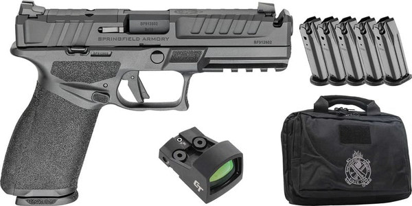 Springfield Armory Echelon Comp 9mm, 4.5" Barrel, CT1500 Red Dot, 15 rnd - Black [MPN: EC9459BUCOMP15GU25]