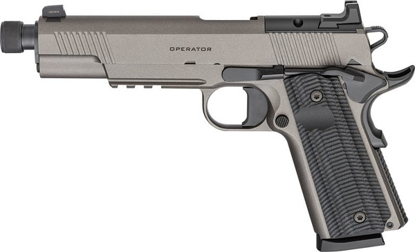 Springfield Armory 1911 Operator .45 ACP, 5.75" Barrel, Optic Ready, 8 rnd - Tungsten [MPN:POT9230TAOS]