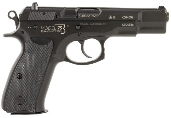 CZ 75 BD 50th Anniversary 9mm, 4.60" Barrel, 16 rnd - Black [MPN:91107]