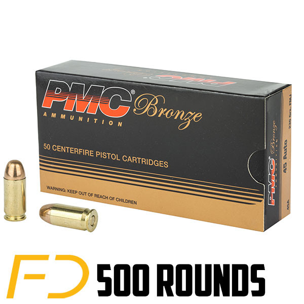 PMC Bronze .45 ACP, 230gr, FMJ - 500 Rounds