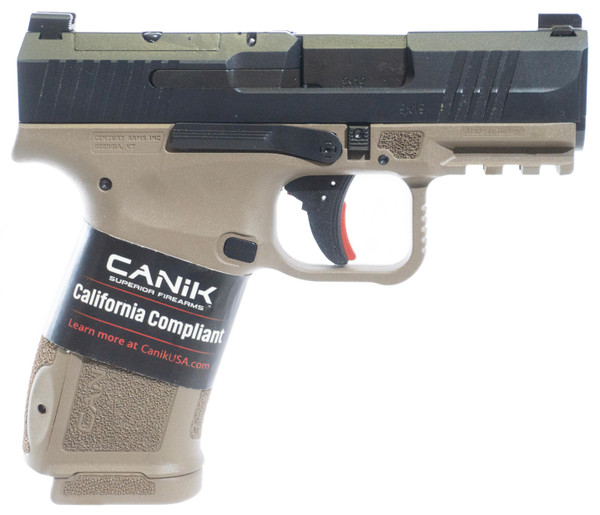 CANIK METE MC9L 9mm, 3.18" Barrel, Optic Ready, CA, 10 rnd - FDE/Black [MPN:HG7884CABD-N]