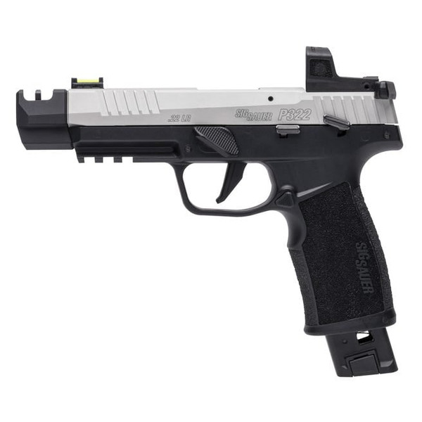 Sig Sauer P322 .22 LR, 4" Barrel, Romeo RS, 25 rnd - Black/Stainless [MPN:322C-T-COMP-RS]