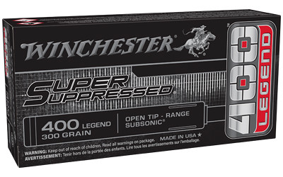 Winchester Super Suppressed .400 LEGEND, 300gr, OT [MPN: SUP400] - 20 rounds