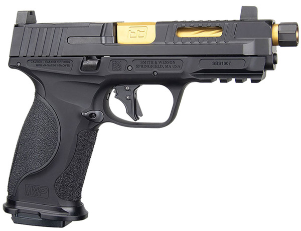 Ed Brown Fueled M&P Match 9mm, 4.75" Gold Barrel, Optic Ready, 19 rnd - Black [MPN:MPFMATCHGOLD]