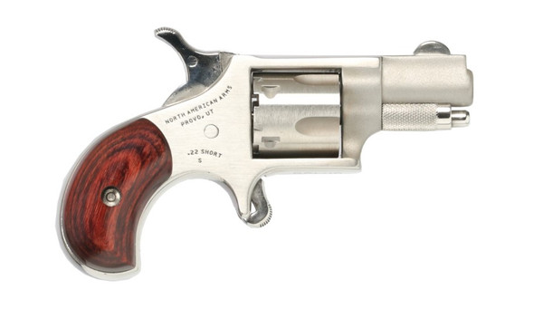 North American Arms Mini Revolver .22 Short, 1.125" Barrel, 5 rnd - Stainless [MPN:NAA-22SSTD]