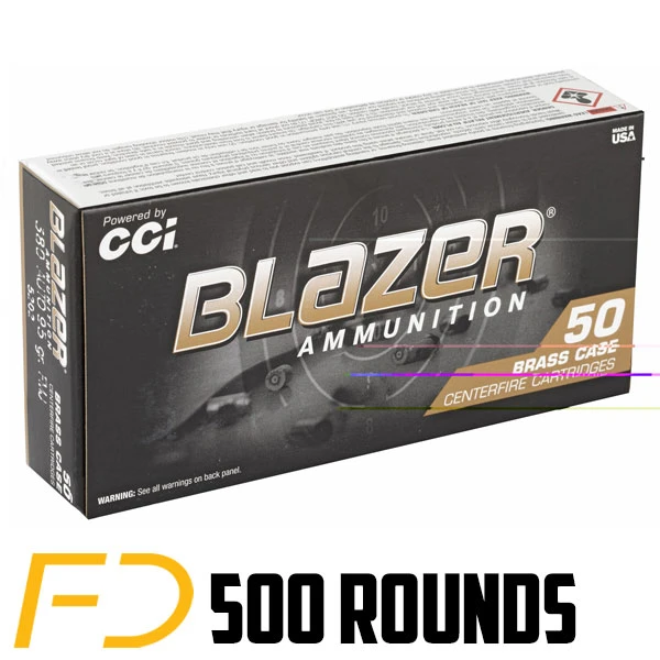Blazer Ammunition .380 ACP, 95gr, FMJ - 500 Rounds [MPN: 5202] - Free Shipping