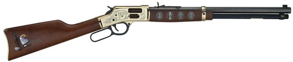 Henry Eagle Scout Centennial Tribute 2nd Edition .44 Mag, 20" Barrel, 10 rnd - Brass/Nickel [MPN:H006GES2]