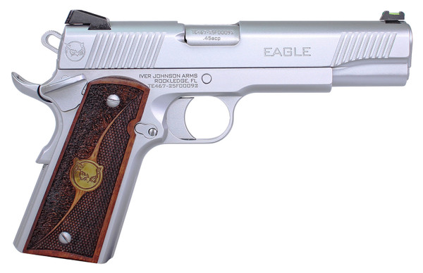 Iver Johnson Eagle Gen2 Government .45 ACP, 5" Barrel, 8 rnd - Stainless [MPN:EAGLEHC]