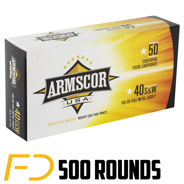 Armscor USA .40 S&W, 180gr, FMJ - 500 Rounds [MPN: FAC402N]