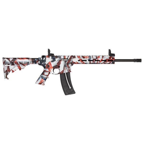 Smith & Wesson M&P15-22 Sport .22 LR, 16.5" Barrel, 25 rnd - USA Flag [MPN:14714]
