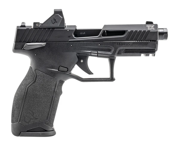 Taurus TX22 TORO, .22 lr, 4.6" Threaded Barrel, Viridian RFX-11 3 MOA Green Dot, Black [MPN: 1-2TX22P141-RD]