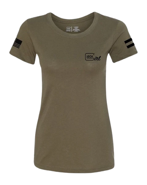 Glock  Glk Ap96368 Girl Flag Tee M Grn