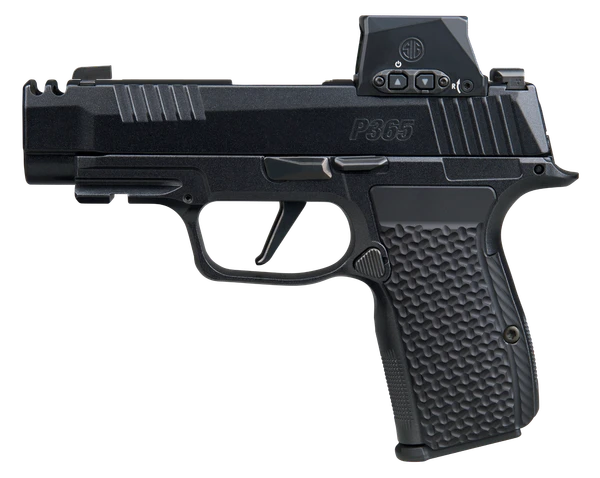 Sig Sauer P365-AXG LUXE .380 ACP, 3.1" Barrel, ROMEO-X, 12 rnd - Black [MPN:365AXG380COMPLUXERXSL]