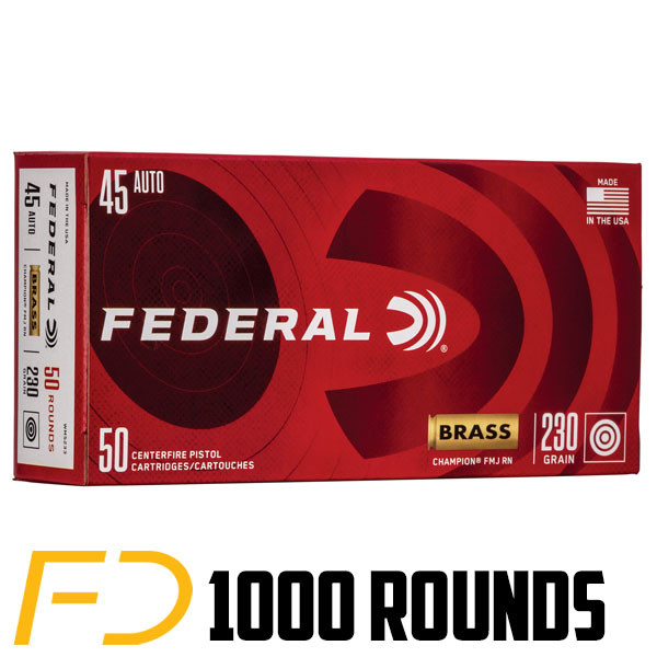 Federal Champion .45 ACP, 230gr, FMJ - 1000 Rounds [MPN: WM5233] - Free Shipping