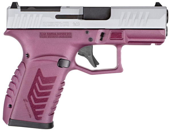 Derya DY9Z 9mm, 3.5" Barrel, Optic Ready, 15 rnd - Black Cherry/Silver [MPN:DY9Z.BCS.TR]