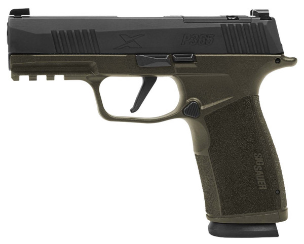 SIG P365 XMACRO 9MM, 3.7" Barrel, Optic Ready, 17 rnd - Green/Black [MPN:365XCA9BXR3FS]
