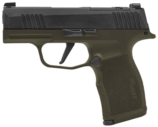 Sig Sauer P365X Fortunate Son 9mm, 3.1" Barrel, Optic Ready, 12 rnd - OD Green/Black [MPN:365X9BXR3FS]
