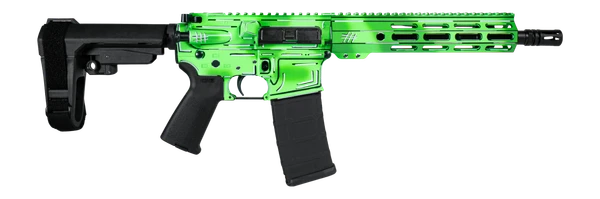 Shark Coast Tactical Anime-15 5.56 NATO, 10.5" Barrel, SBA3 Brace, 30 rnd - Green [MPN:SCC06247AGRN-P]
