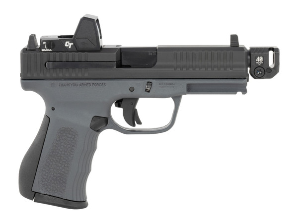 FMK Firearms G3 Strike 9mm, 4.5" Threaded Barrel, SI Seeker Red Dot, 14 rnd - Dark Gray [MPN:FMKG39DGSTR]