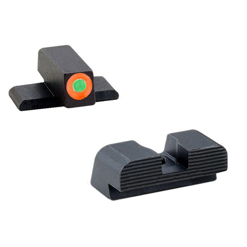 Ameriglo Trooper Night Sights For SIG – Green Tritium, Orange Outline Front, #6/#8 Height