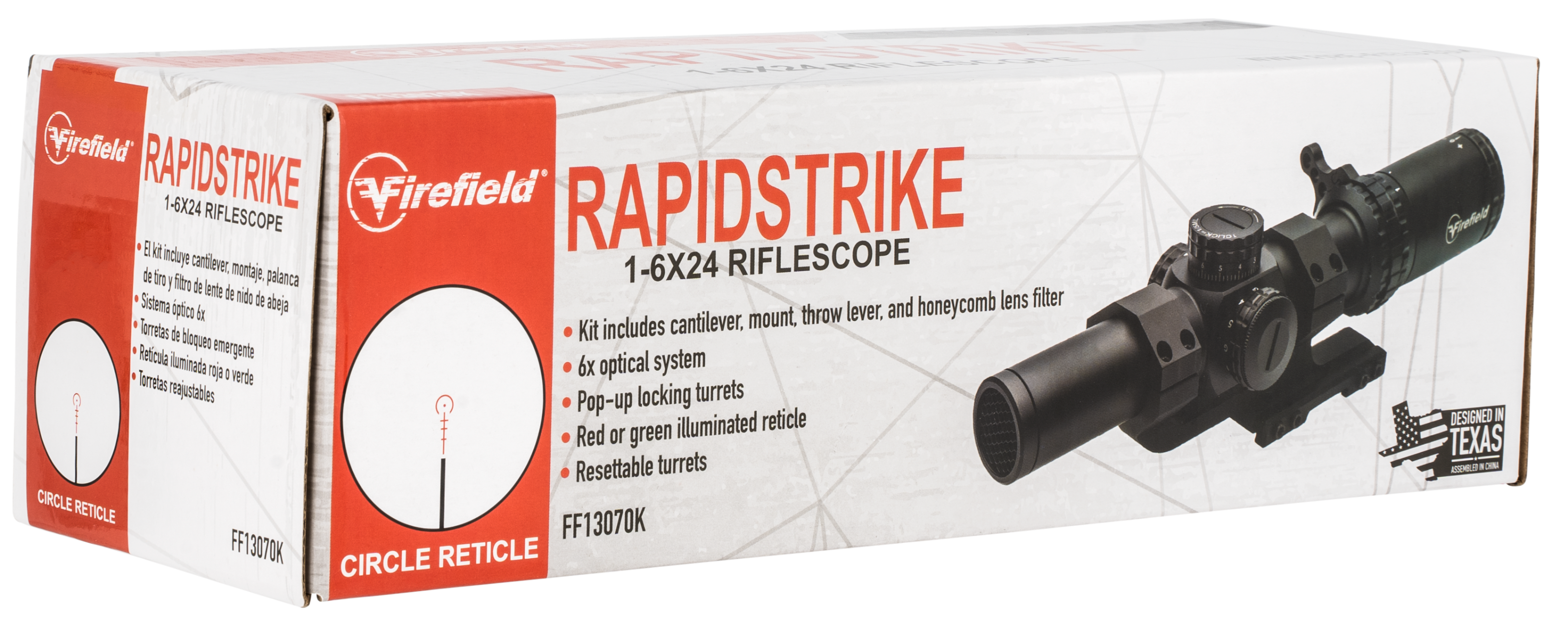 Firefield Rapidstrike 1-6x24 - Riflescope Circle Dot Red/grn
