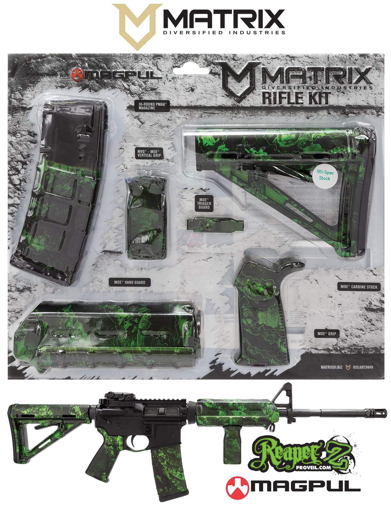 Matrix Diversified Ind Magpul Carbine Accessory Kit, Mdi Magmil05