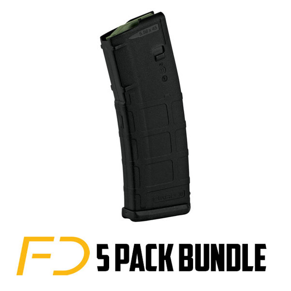 βproject pmag 5pcs BK Magpul PMAG Gen M2 MOE .223 Rem/5.56 NATO, 30 rnd, Black - 5 Pack