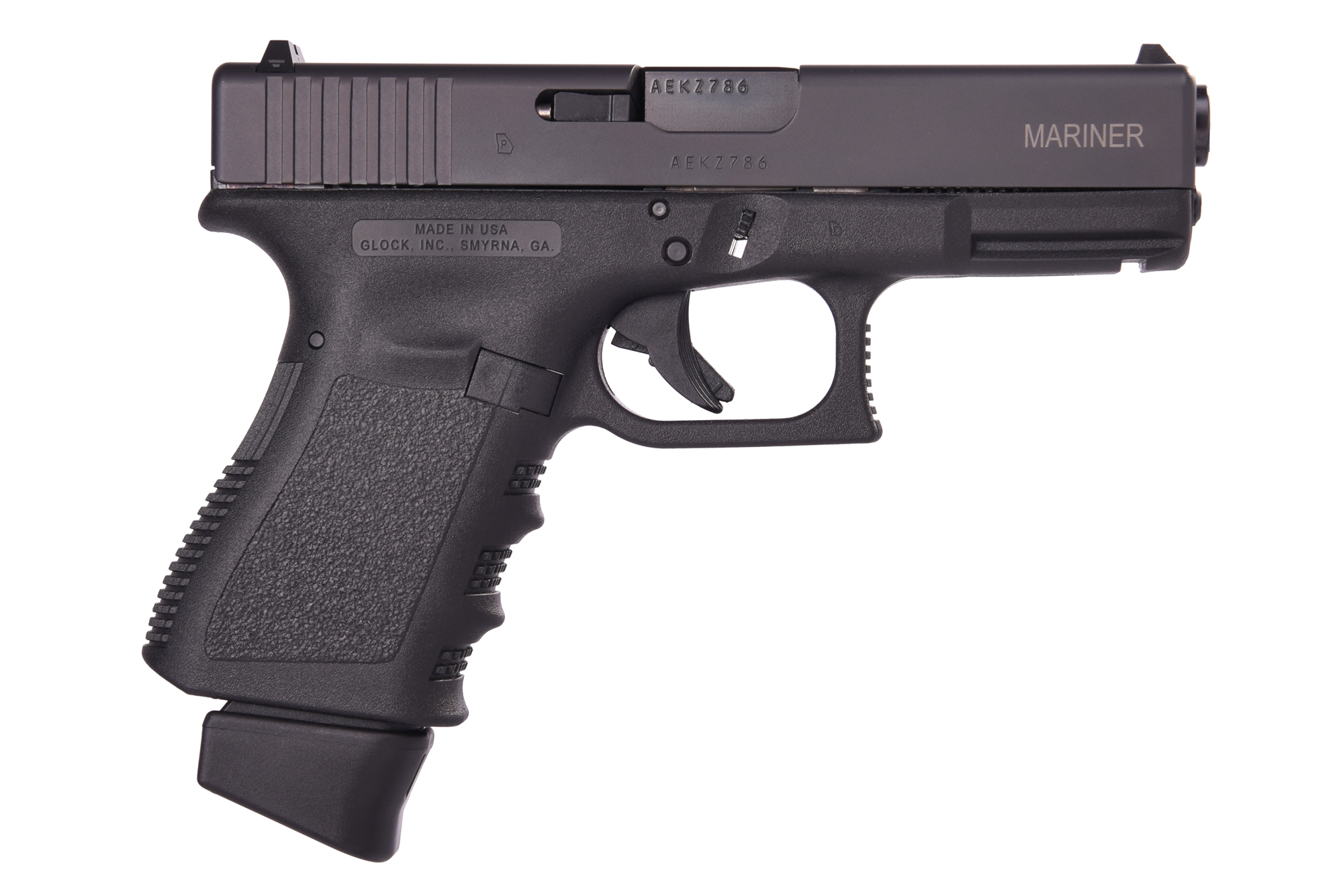 GLOCK G19 Gen 3 9MM, 4.02in. Barrel, 17rd, Mariner, US - Black